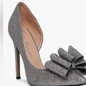Betsey Johnson Glitter Bow Heels